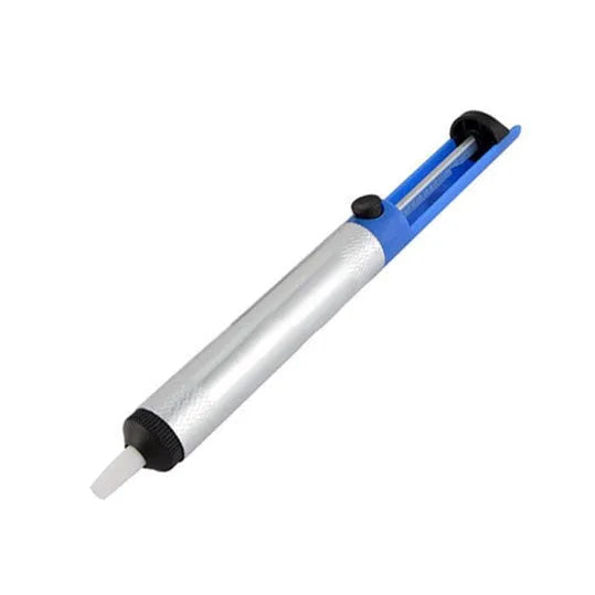 GS-107 manual desoldering pump solder sucker gun in blue, gold, or silver with 330mm length