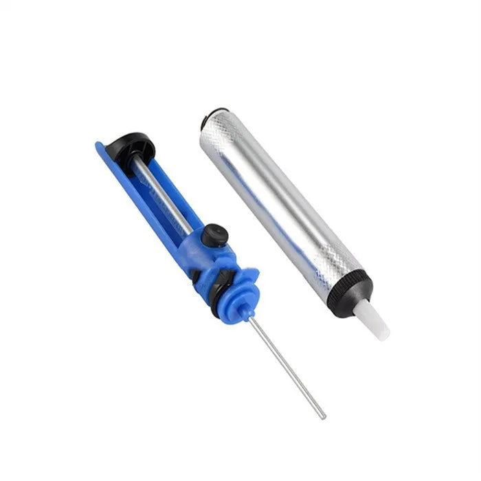 GS-107 manual desoldering pump solder sucker gun in blue, gold, or silver with 330mm length