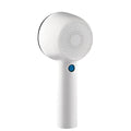 White rechargeable electric clothes shaver beater for removing fabric fuzz from jerseys.