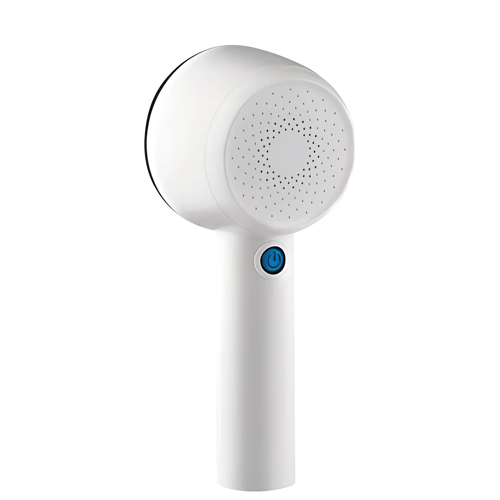 White rechargeable electric clothes shaver beater for removing fabric fuzz from jerseys.