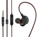 White in-ear sports headphones with around-ear design and 3.5mm plug for mobile phones