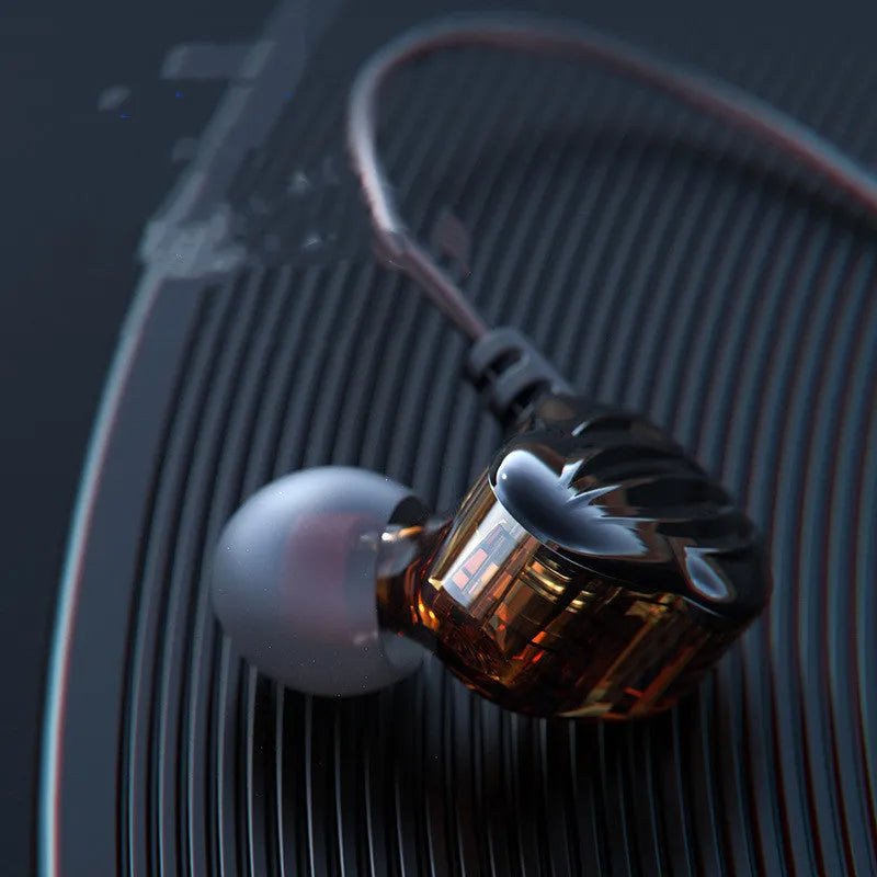 White in-ear sports headphones with around-ear design and 3.5mm plug for mobile phones
