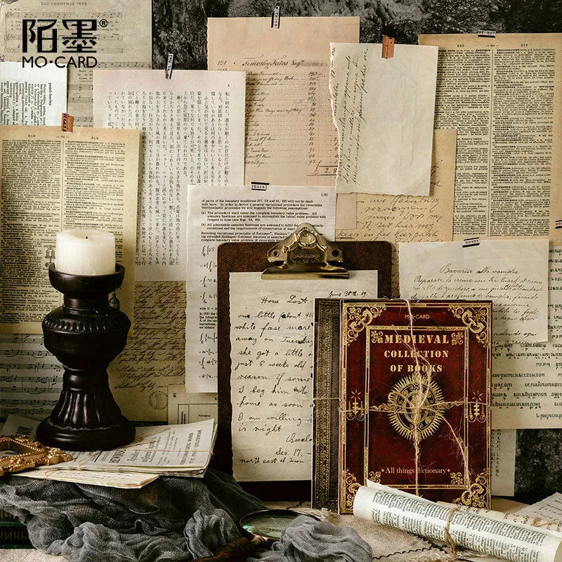 Middle Ancient Book Collection vintage notebook with distressed paper pages, 130mm by 184mm