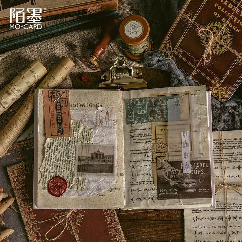 Middle Ancient Book Collection vintage notebook with distressed paper pages, 130mm by 184mm