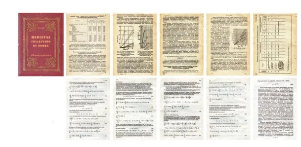 Middle Ancient Book Collection vintage notebook with distressed paper pages, 130mm by 184mm
