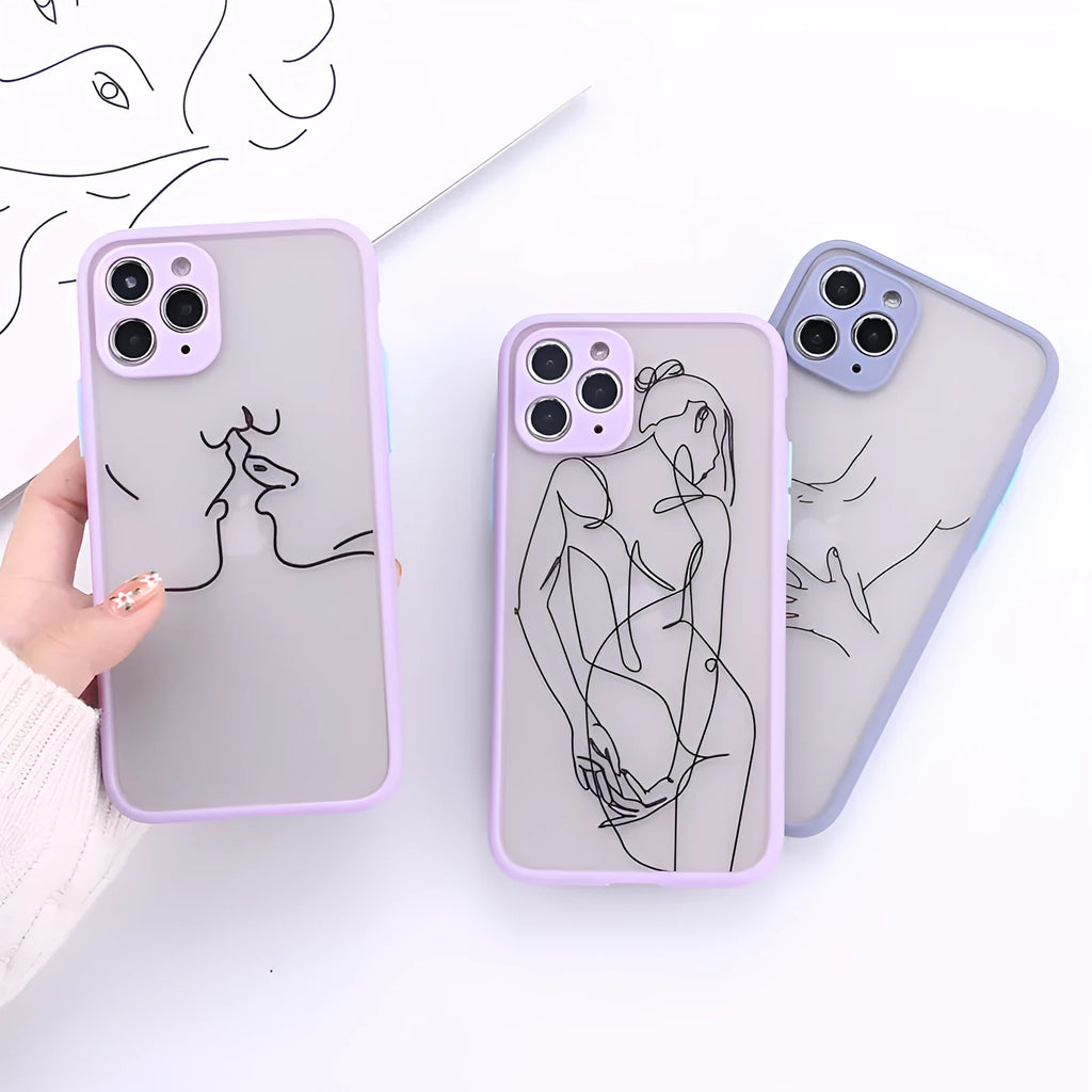 Slim painted TPU phone case for iPhone with fine hole design, shown in a floral pattern.