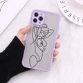 Slim painted TPU phone case for iPhone with fine hole design, shown in a floral pattern.