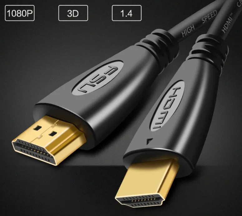 HDMI HD 1.4V cable with oxygen-free copper wire and gold-plated connectors, available in 0.5-20m lengths