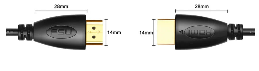 HDMI HD 1.4V cable with oxygen-free copper wire and gold-plated connectors, available in 0.5-20m lengths