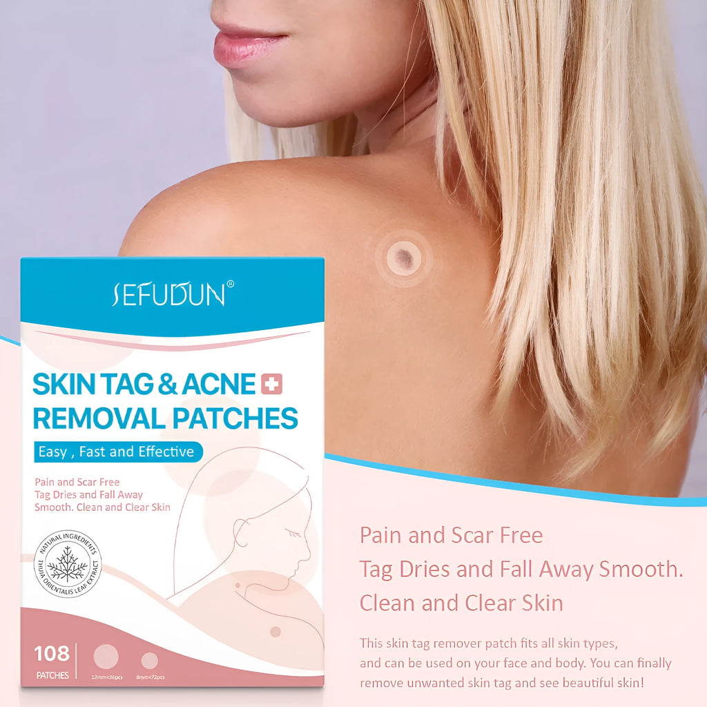 108 white Vitamin A wart and skin tag remover patches for home use