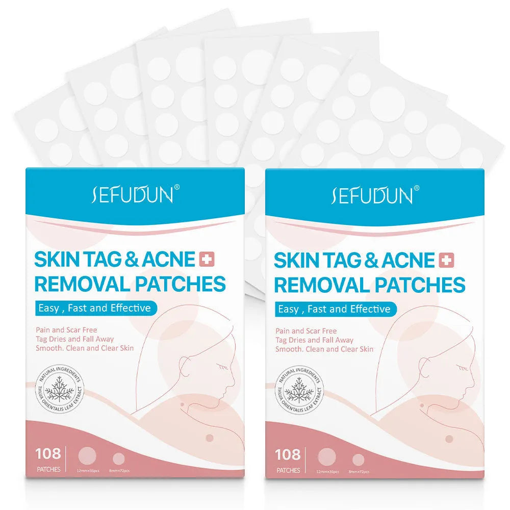 108 white Vitamin A wart and skin tag remover patches for home use