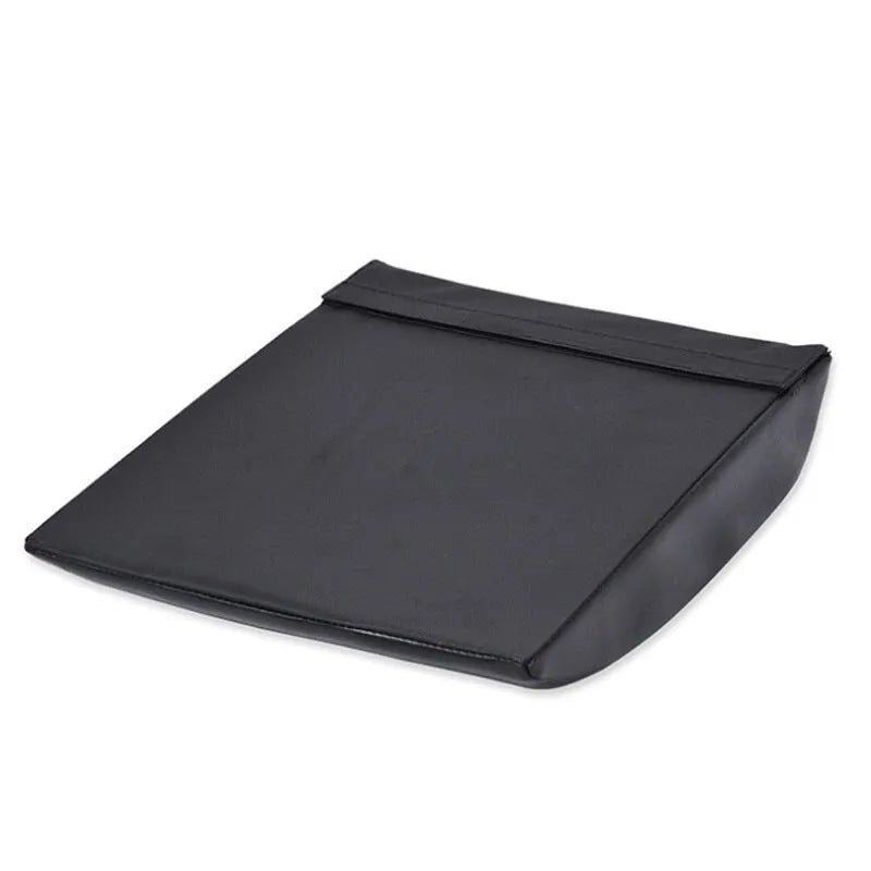 Black portable sit-up pad 37x30x7cm with MDF board PVC and pearl cotton for abdominal training