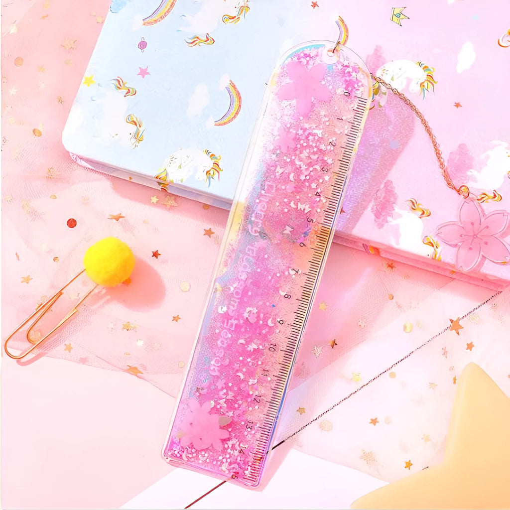15cm creative heart design multifunctional ruler bookmark in six colour variations