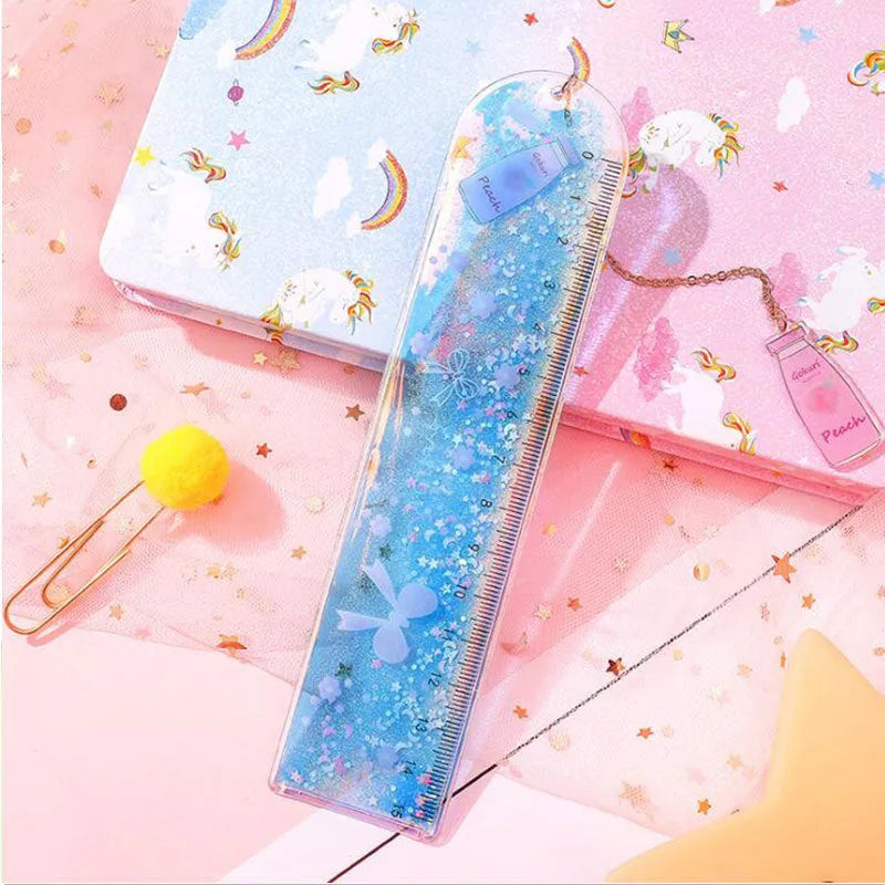 15cm creative heart design multifunctional ruler bookmark in six colour variations