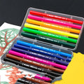 Soft head watercolour pen double head set with picture book and hook line pen in colour options