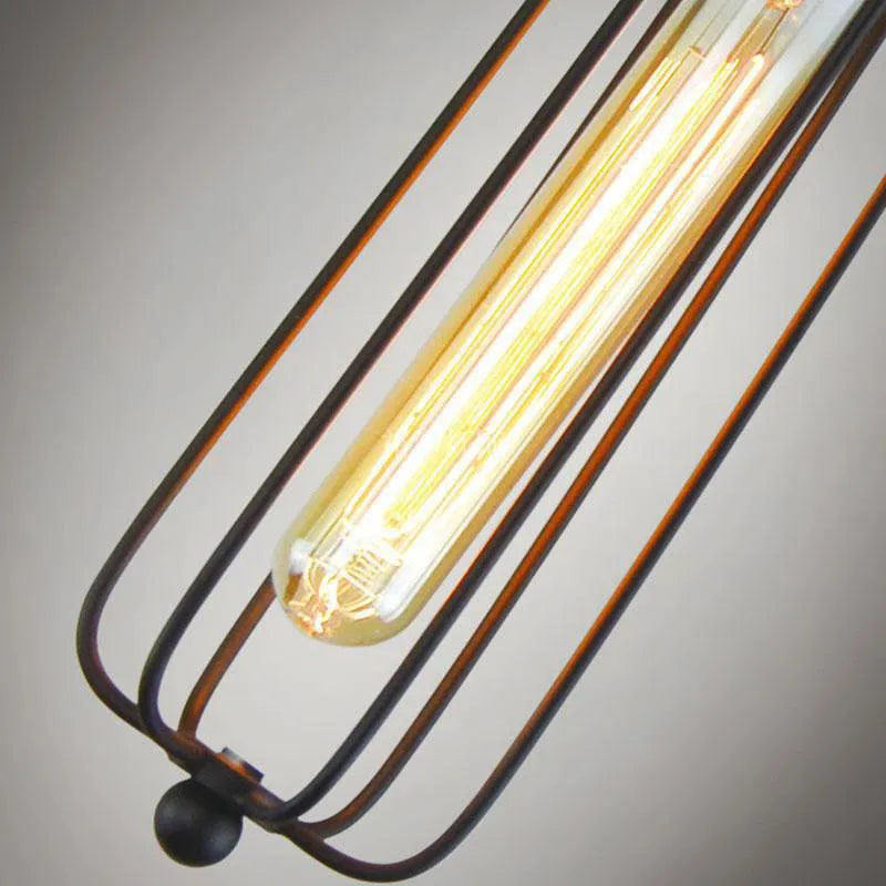 Brown iron gladiator chandelier with fishing line design for 10-15㎡ illumination