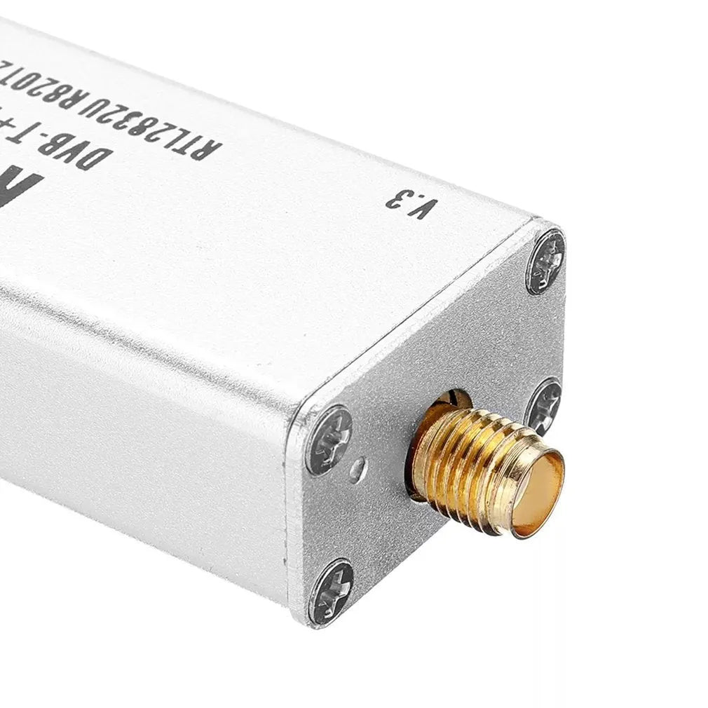 Black A300U all-band software receiver with golden SMA connector for 25MHz-1700MHz RF range