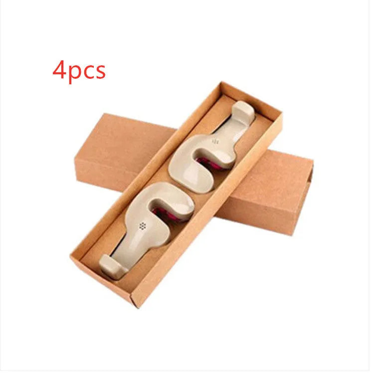 2 pcs hidden car hook organiser in beige, black or brown for purse bag cloth grocery hanging in a car
