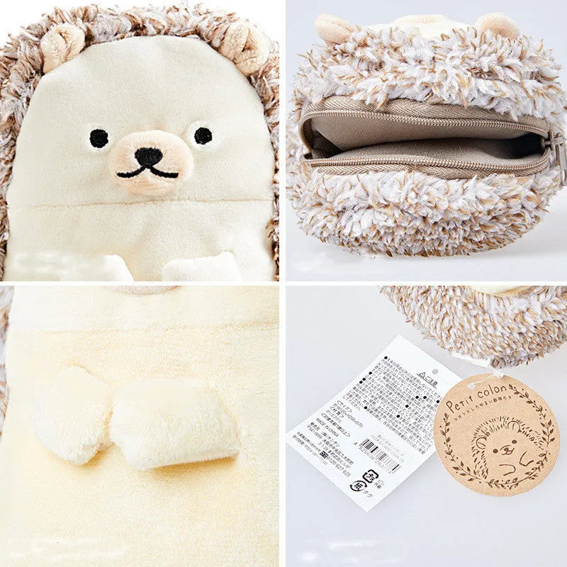Velvet plush pencil case for stationery organisation with creative personality design