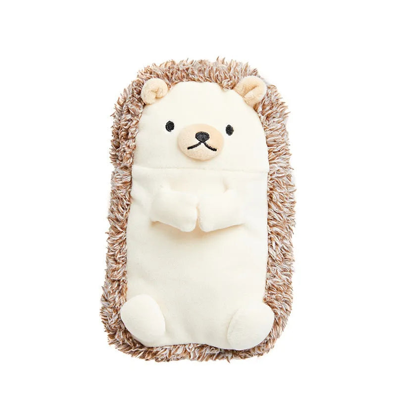 Velvet plush pencil case for stationery organisation with creative personality design