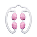 Purple annular leg massage roller with 10cm silicone surface for fitness and muscle recovery
