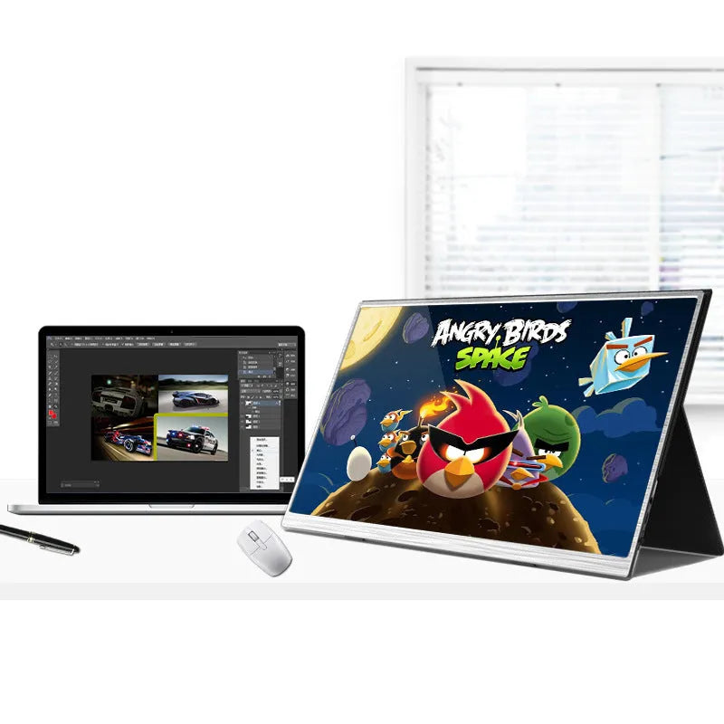Zeuslap 15-inch portable computer display with HDMI connection for gaming and productivity