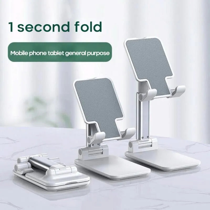 Black and white universal dual-rod adjustable phone bracket for phablet devices