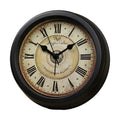 European retro desk clock with 6-inch round dial, silent sweep movement, and plastic shell in retro colour