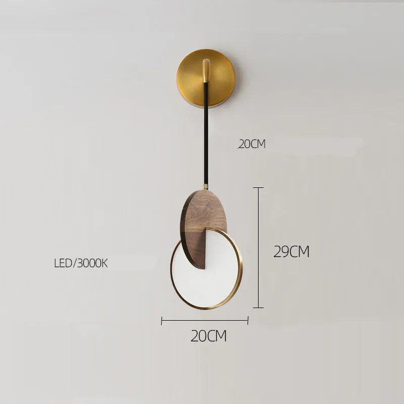 Long-line walnut wood chandelier with hand-carved design and warm white LED illumination for wall mounting