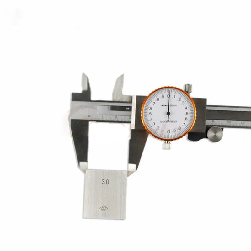 Black plastic vernier caliper showing 0-150mm measurement scale with 0.1mm graduation markings