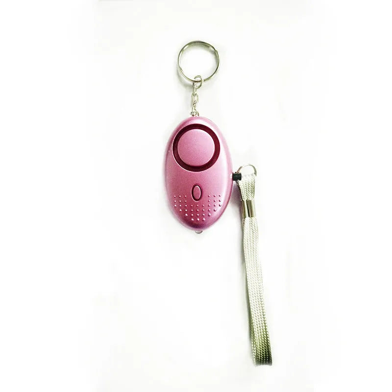 Personal security alarm with LED light in multiple colour options including black, pink and silver