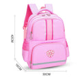 Children's Oxford cloth schoolbag for primary school, 36-55L large capacity, zipper pocket and shoulder pads, pink or red