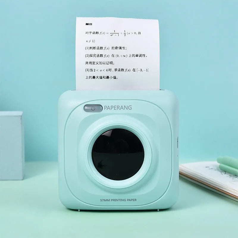Paperang mini thermal printer 83x83x45mm 160g with USB and 1000mAh battery, nine styles.