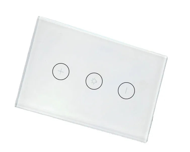 120 type smart WiFi dimmer switch with touch control panel in black or white options