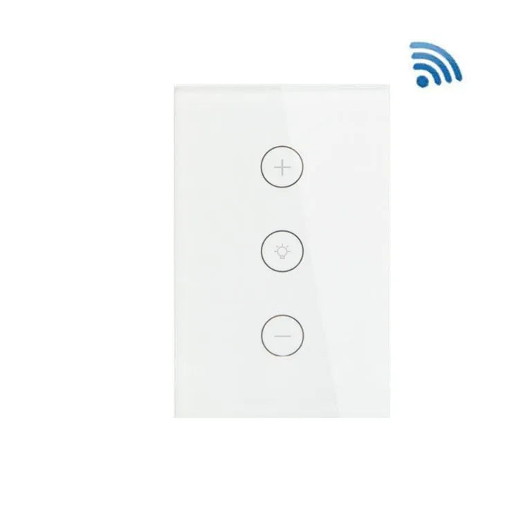 120 type smart WiFi dimmer switch with touch control panel in black or white options