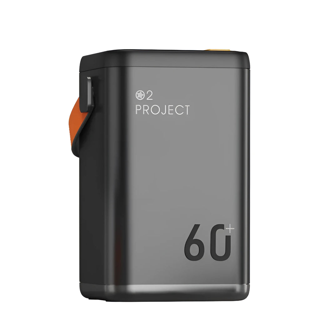 Large grey outdoor power bank with multiple USB ports and a 60000mAh capacity label