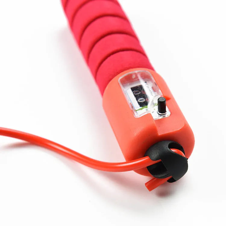 Adult counting skipping rope with sponge handles showing integrated counter and multi-colour options