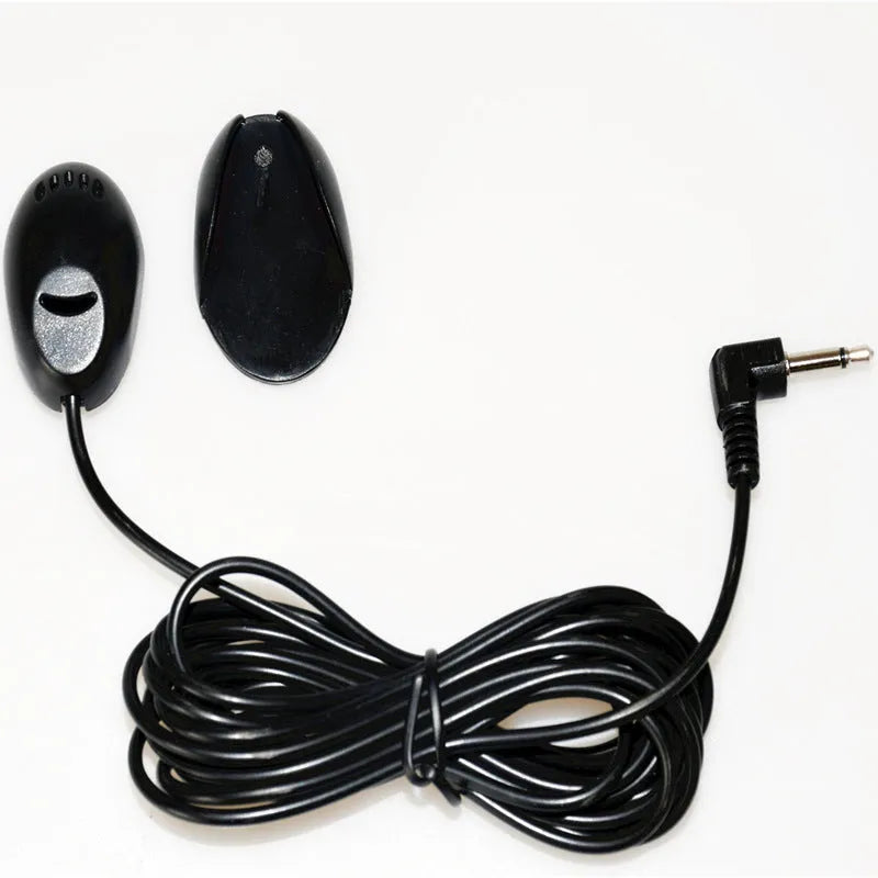 Black lavalier car Bluetooth microphone for wireless calls and GPS navigation voice control