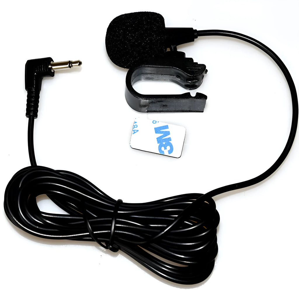 Black lavalier car Bluetooth microphone for wireless calls and GPS navigation voice control