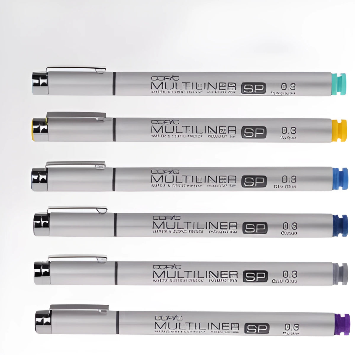 Copic Multiliner SP needle pen with aluminium body, waterproof ink, replaceable refill, black and colour options