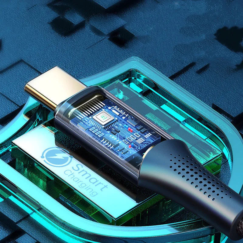 Meadow Firefox black Type-C to Type-C elbow fast charging cable with 100W PD rating on a white background.
