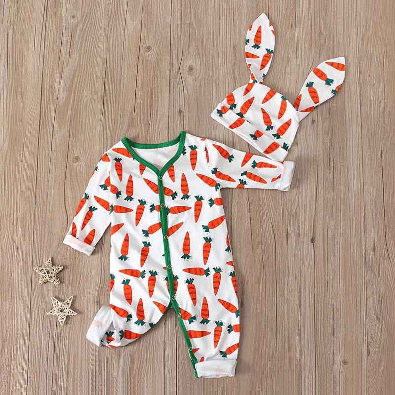 Red cotton baby boys Easter jumpsuit romper for special occasions