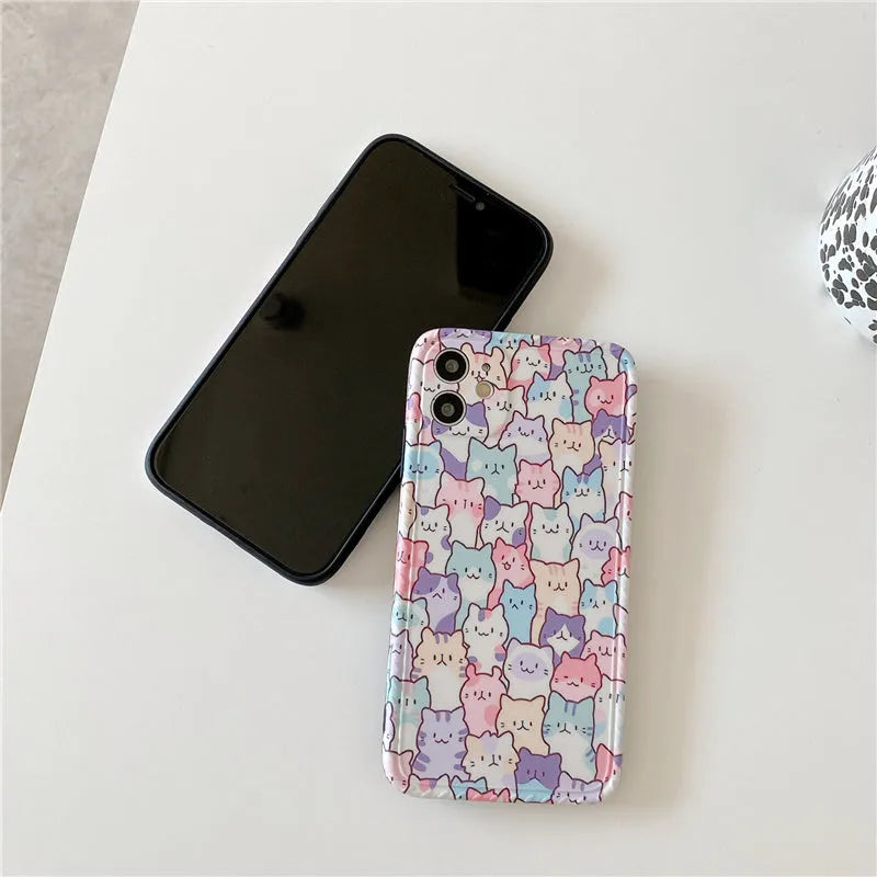 Colourful cartoon design TPU protective case for Apple iPhone models.