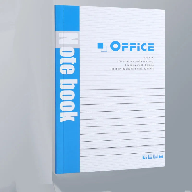 Wholesale pack of soft cover stripe notebooks with pens, shown in Japanese Korean business style.