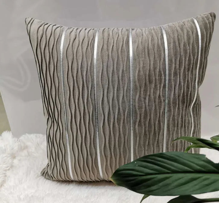 Plush velvet pillow cover in 45x45cm size, showing wine red colour with plain pattern