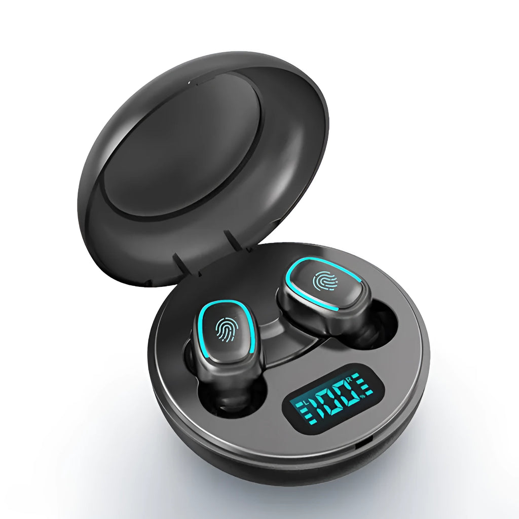Private mould TWS Bluetooth 5.0 headset in white, black, and red colour options