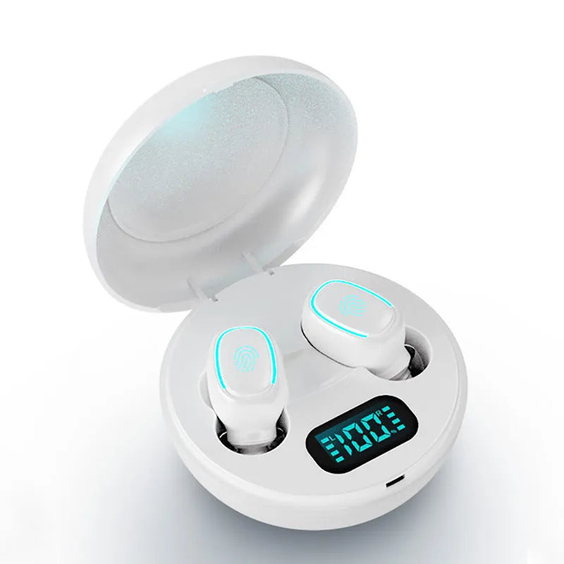 Private mould TWS Bluetooth 5.0 headset in white, black, and red colour options