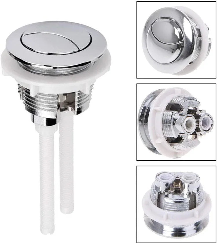 38mm ABS plastic toilet flush button with double buttons for partial and full flush options