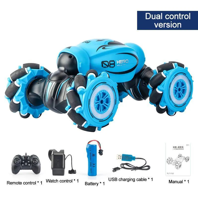 Gesture sensing remote control car in blue green or orange colours with somatosensory remote control