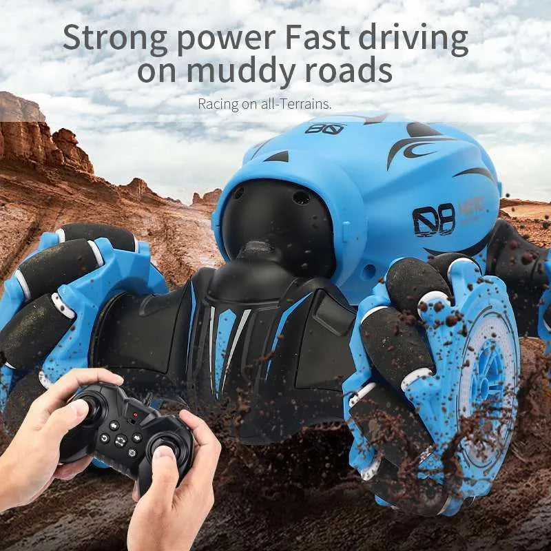 Gesture sensing remote control car in blue green or orange colours with somatosensory remote control